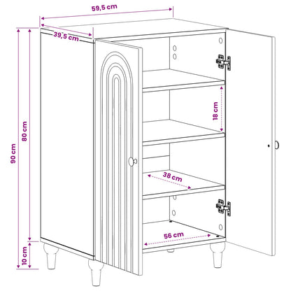 Shoe Cabinet ALKMAAR 59.5 x 39.5 x 90 cm Engineered Wood