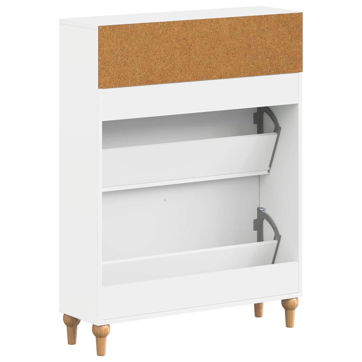 Shoe Cabinet ALKMAAR 78 x 24 x 103 cm Engineered Wood White