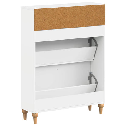 Shoe Cabinet ALKMAAR 78 x 24 x 103 cm Engineered Wood White