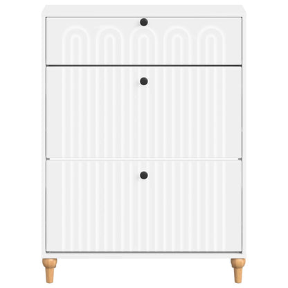 Shoe Cabinet ALKMAAR 78 x 24 x 103 cm Engineered Wood White