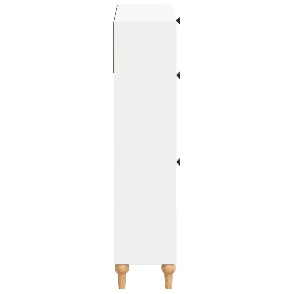 Shoe Cabinet ALKMAAR 78 x 24 x 103 cm Engineered Wood White