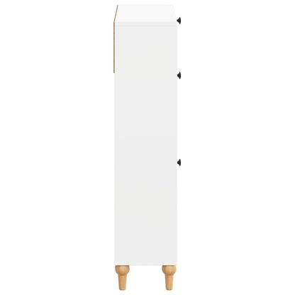 Shoe Cabinet ALKMAAR 78 x 24 x 103 cm Engineered Wood White