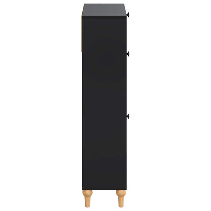 Shoe Cabinet ALKMAAR 78 x 24 x 103 cm Engineered Wood Black