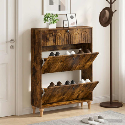 Shoe Cabinet ALKMAAR 78 x 24 x 103 cm Engineered Wood