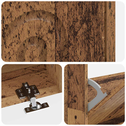 Shoe Cabinet ALKMAAR 78 x 24 x 103 cm Engineered Wood Old Wood