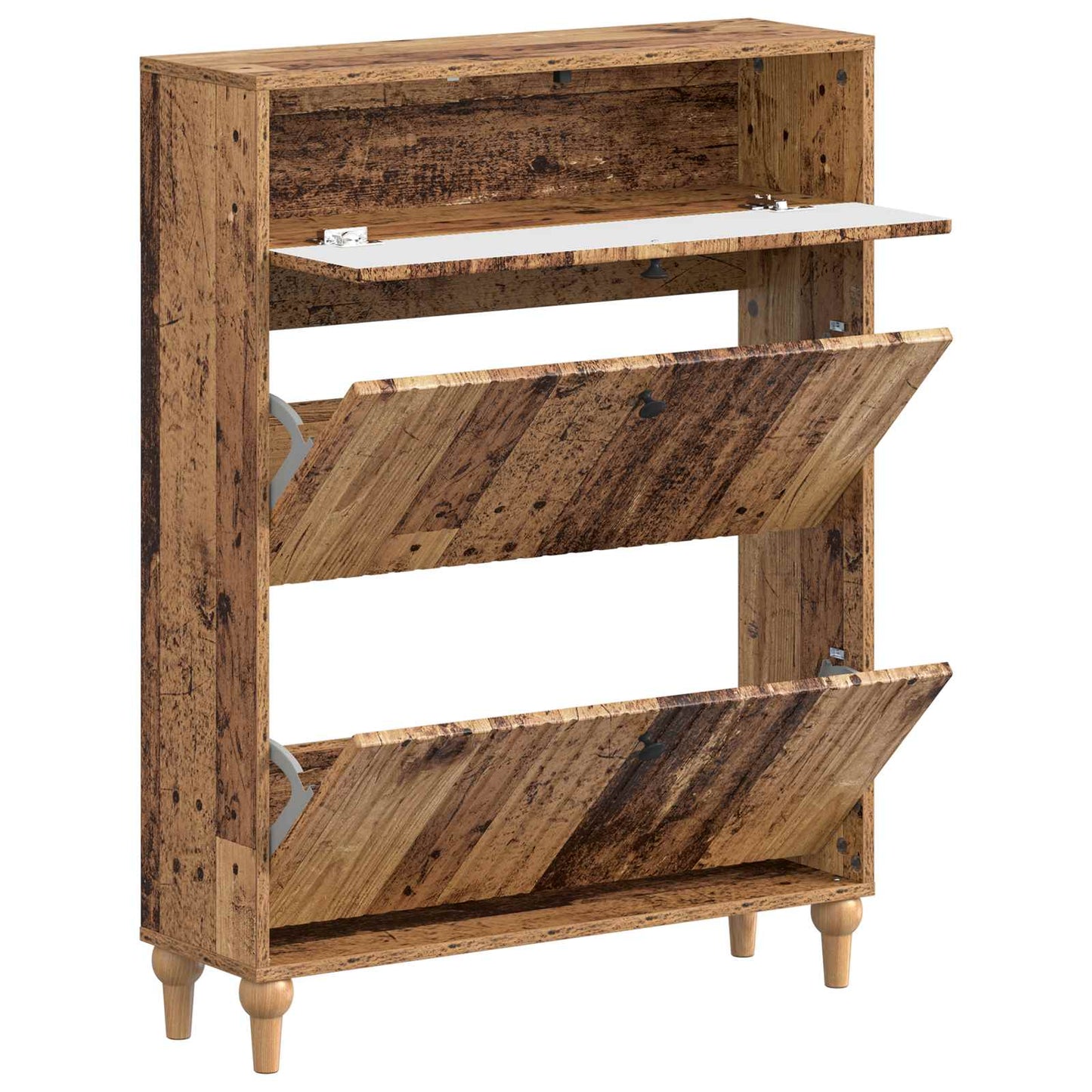 Shoe Cabinet ALKMAAR 78 x 24 x 103 cm Engineered Wood Old Wood