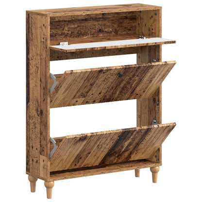 Shoe Cabinet ALKMAAR 78 x 24 x 103 cm Engineered Wood Old Wood