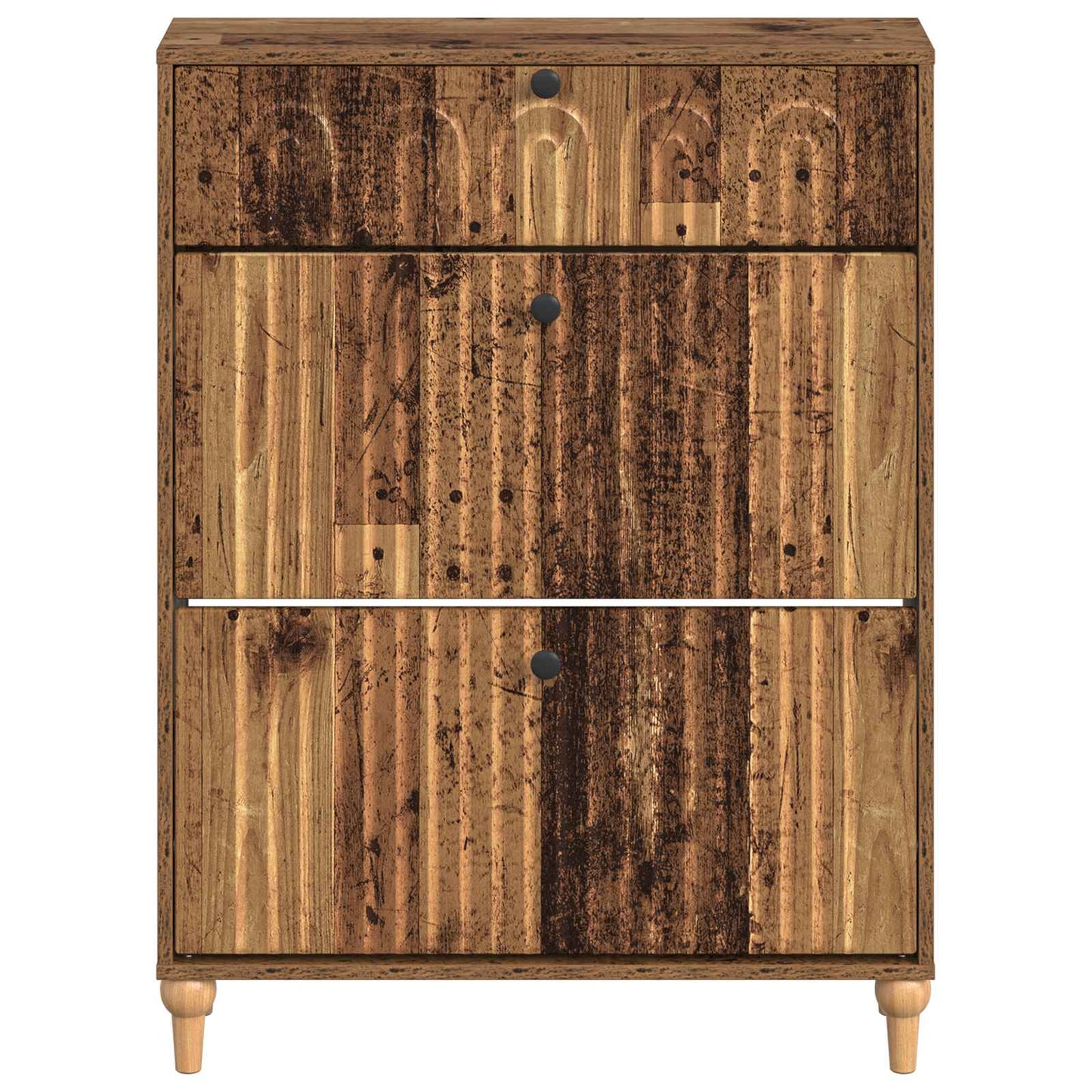 Shoe Cabinet ALKMAAR 78 x 24 x 103 cm Engineered Wood Old Wood