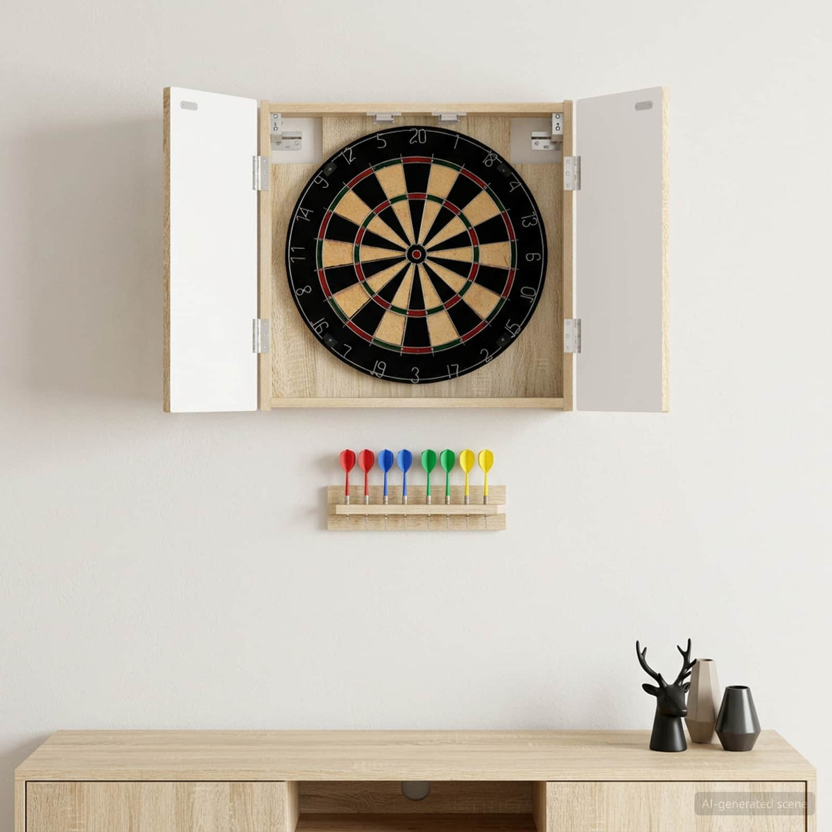 Dartboard Cabinet DELFT Sonoma Oak 52.5 x 10.5 x 53.5 cm