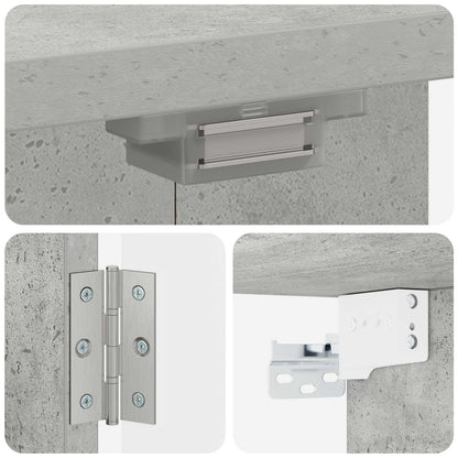 Dartboard Cabinet ALKMAAR Concrete Grey 52.5 x 10.5 x 53.5 cm
