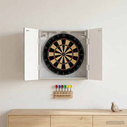 Dartboard Cabinet DELFT Concrete Grey 52.5 x 10.5 x 53.5 cm