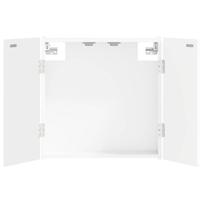 Dartboard Cabinet ALKMAAR High Gloss White Engineered Wood