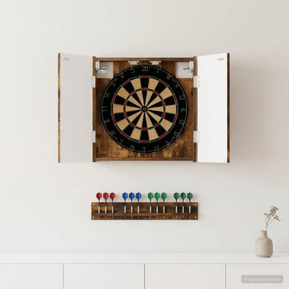 Dartboard Cabinet ALKMAAR Smoked Oak 52.5 x 10.5 x 53.5 cm