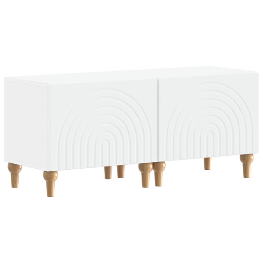 TV Cabinet White Engineered Wood