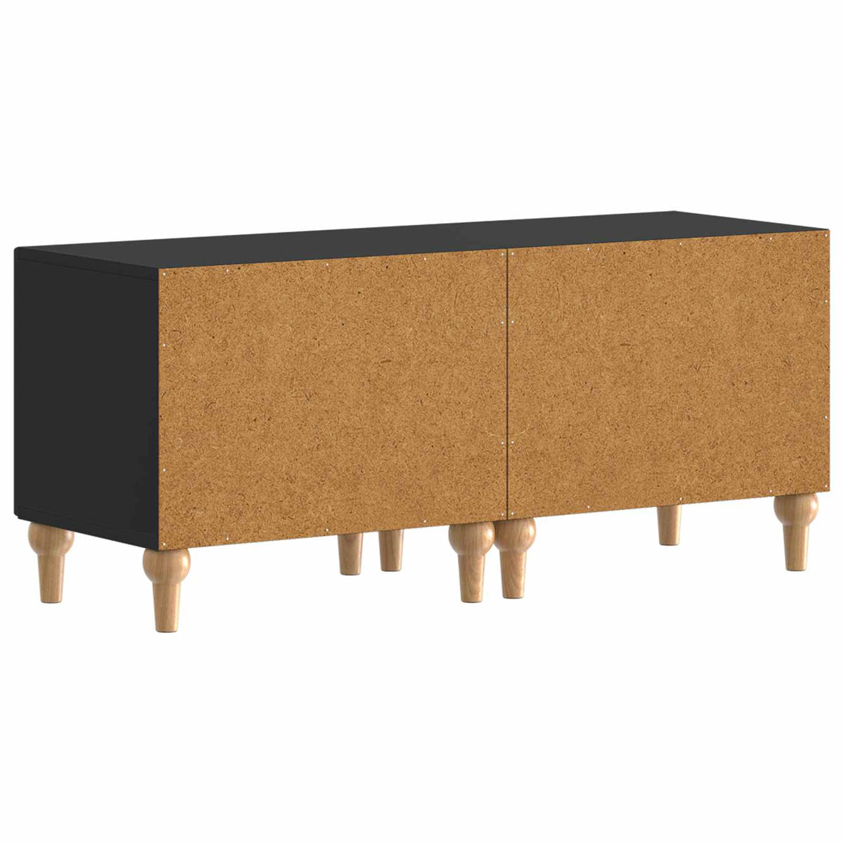 TV Cabinet Black Engineered Wood