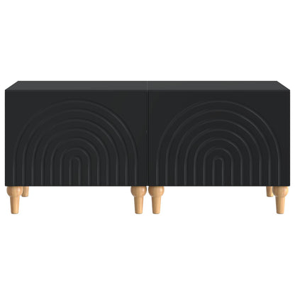 TV Cabinet Black Engineered Wood