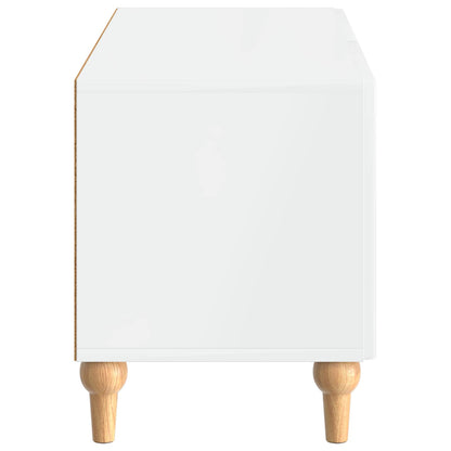 TV Cabinet High Gloss White Engineered Wood