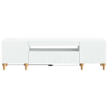 LED TV Cabinet White Engineered Wood