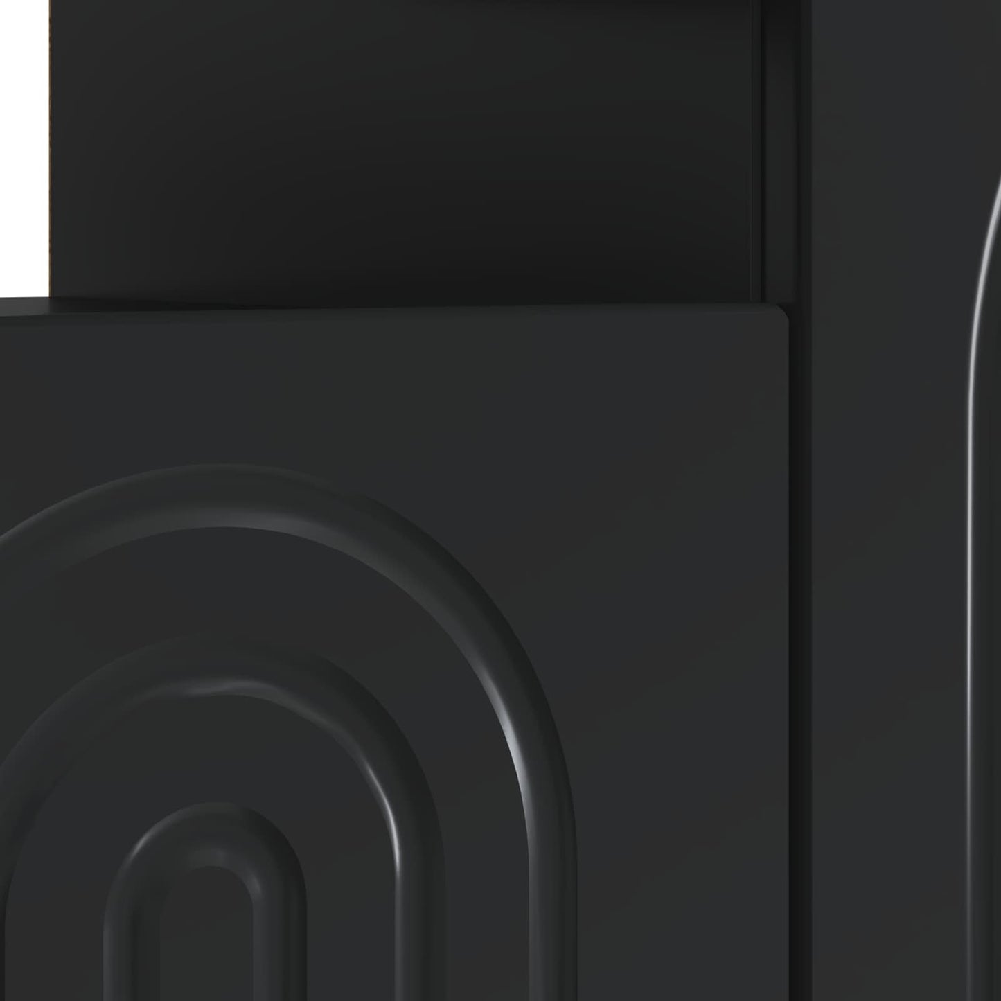 LED TV Cabinet Black Engineered Wood