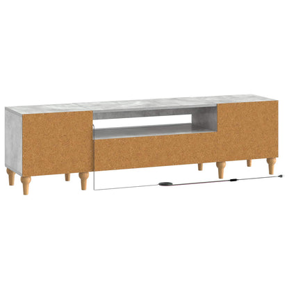LED TV Cabinet Concrete Grey Engineered Wood