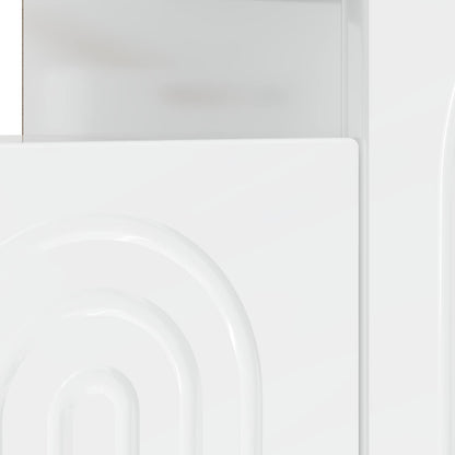 LED TV Cabinet High Gloss White Engineered Wood