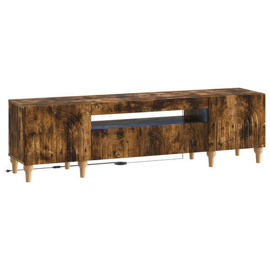 LED TV Cabinet ALKMAAR 153 x 35 x 43 cm Smoked Oak