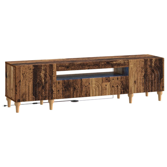 LED TV Cabinet ALKMAAR 153 x 35 x 43 cm Old Wood