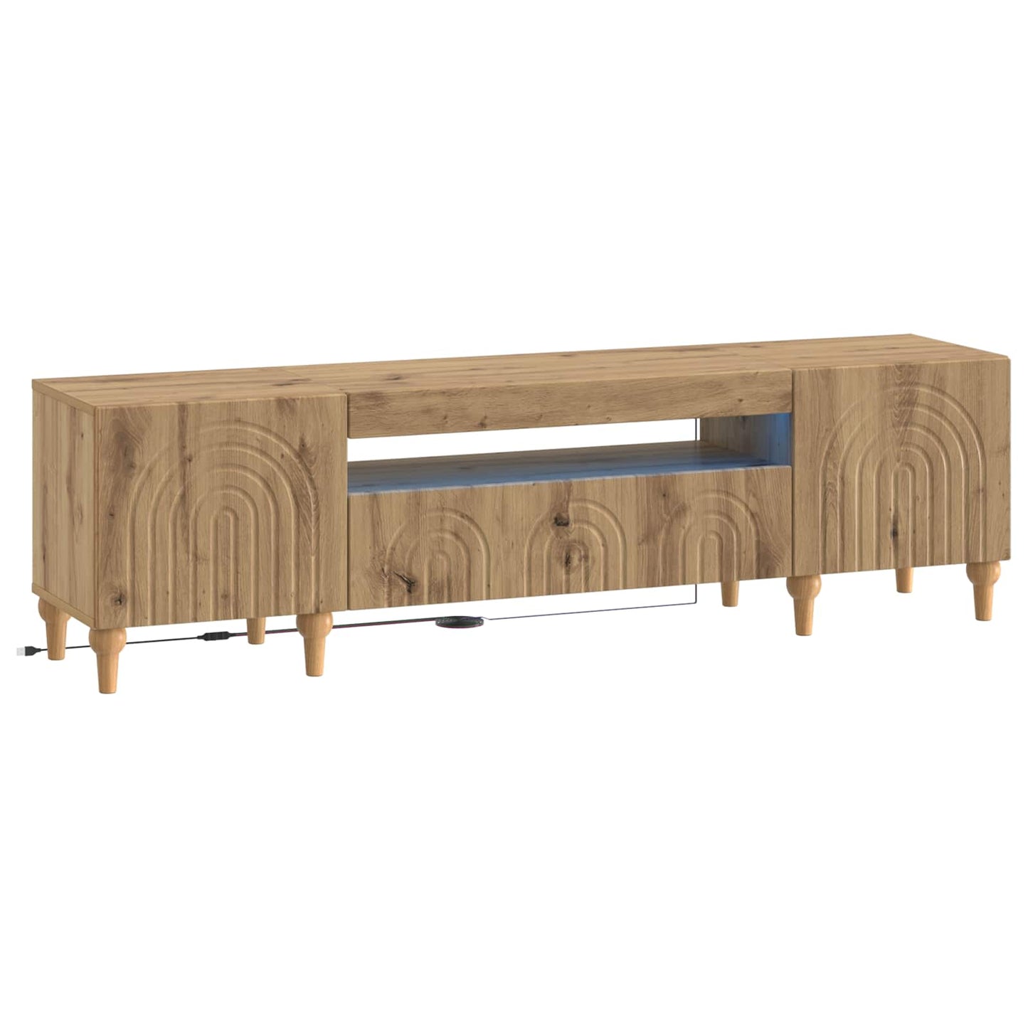 LED TV Cabinet Artisan Oak Engineered Wood