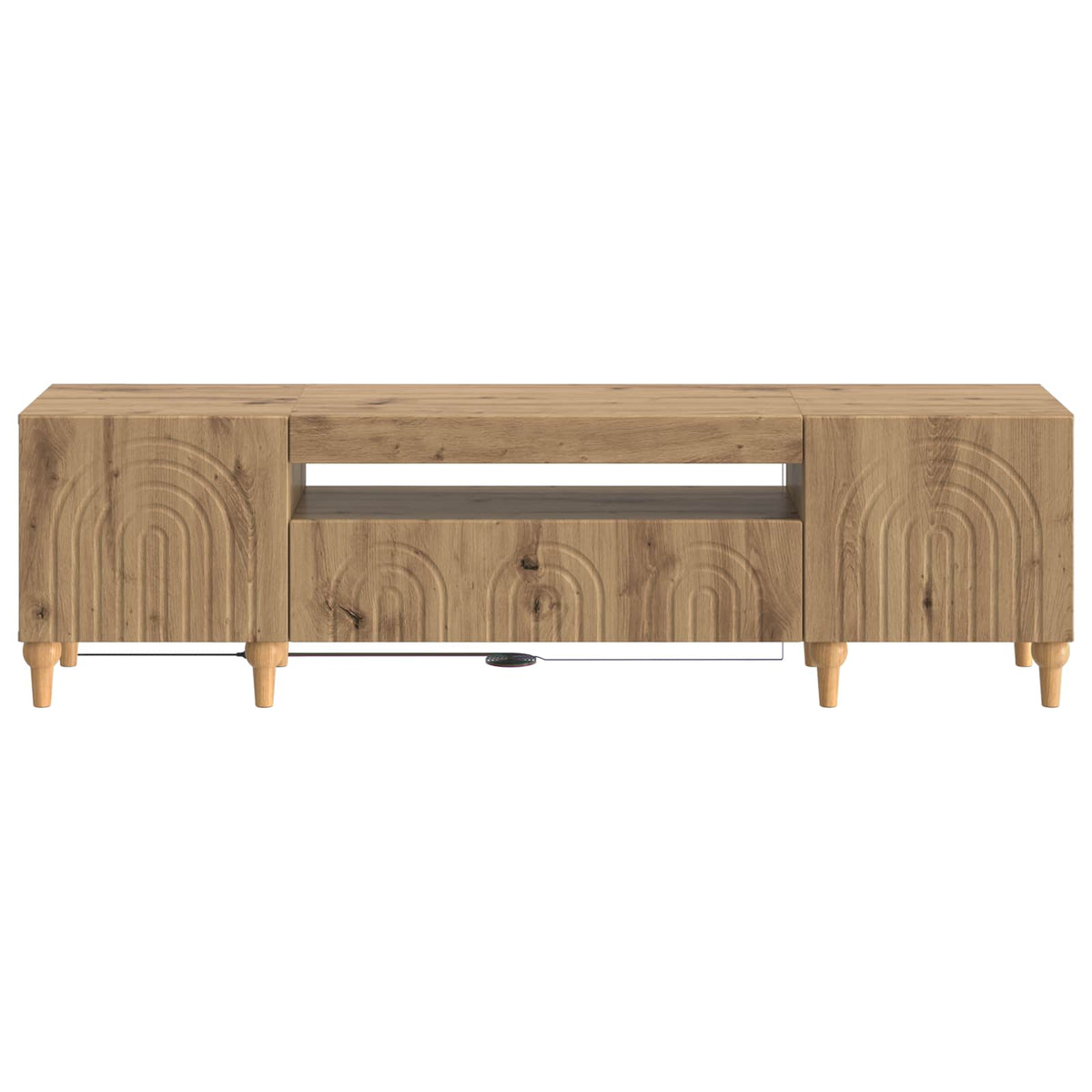 LED TV Cabinet ALKMAAR 153 x 35 x 43 cm Artisan Oak