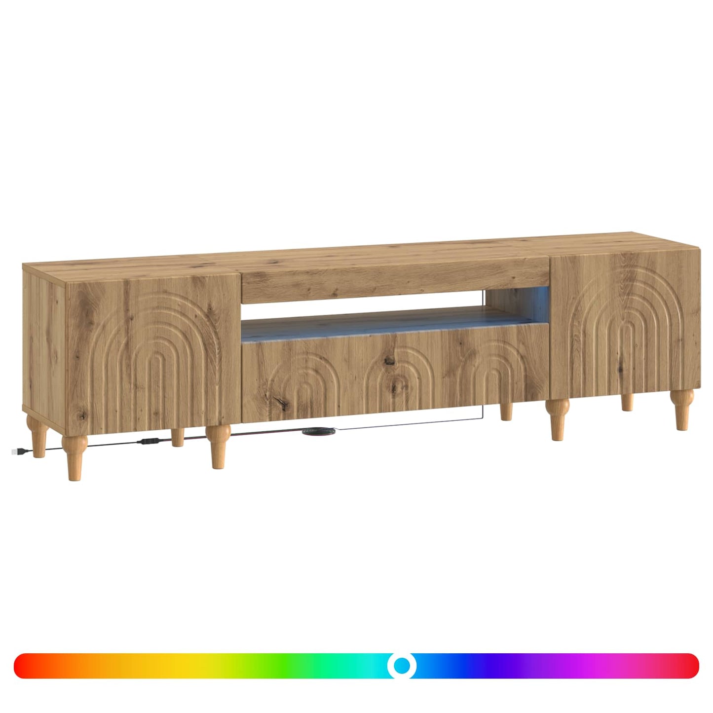 LED TV Cabinet Artisan Oak Engineered Wood