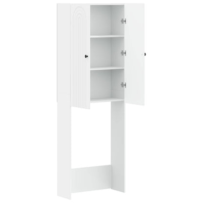 Toilet Cabinet ALKMAAR White 66 x 25.5 x 190 cm Engineered Wood