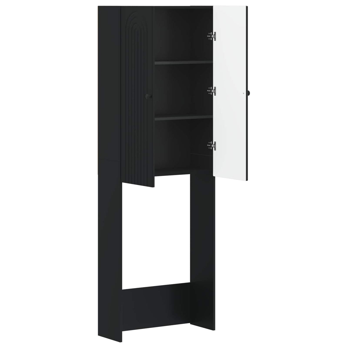 Toilet Cabinet ALKMAAR Black 66 x 25.5 x 190 cm Engineered Wood