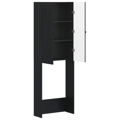 Toilet Cabinet ALKMAAR Black 66 x 25.5 x 190 cm Engineered Wood
