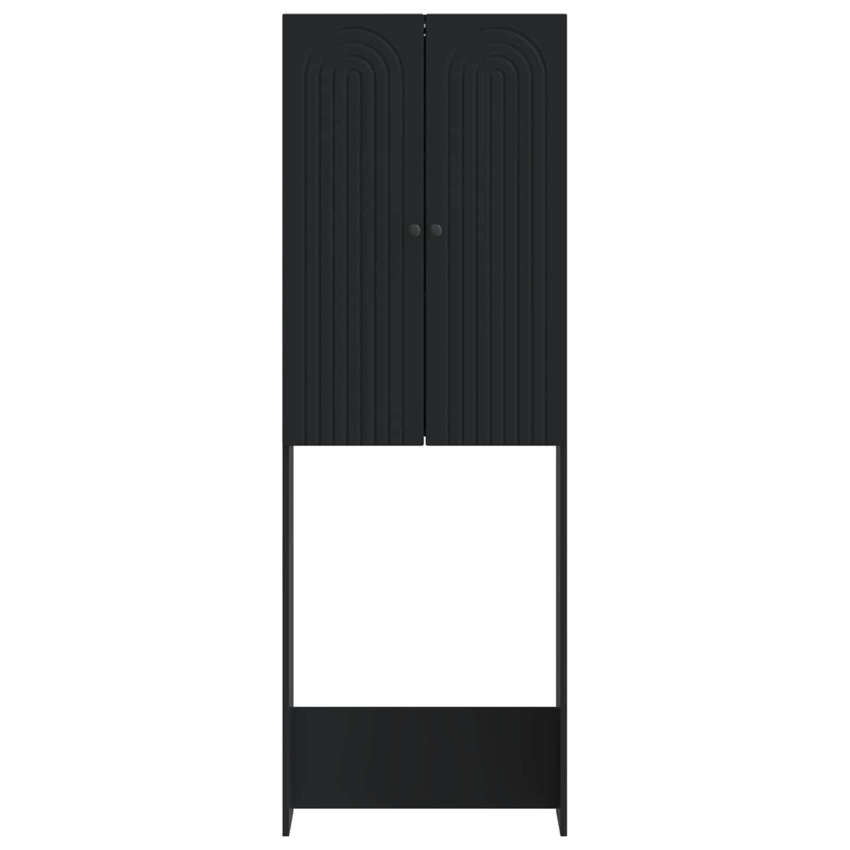 Toilet Cabinet ALKMAAR Black 66 x 25.5 x 190 cm Engineered Wood