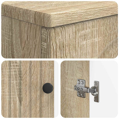 Toilet Cabinet ALKMAAR Sonoma Oak 66 x 25.5 x 190 cm
