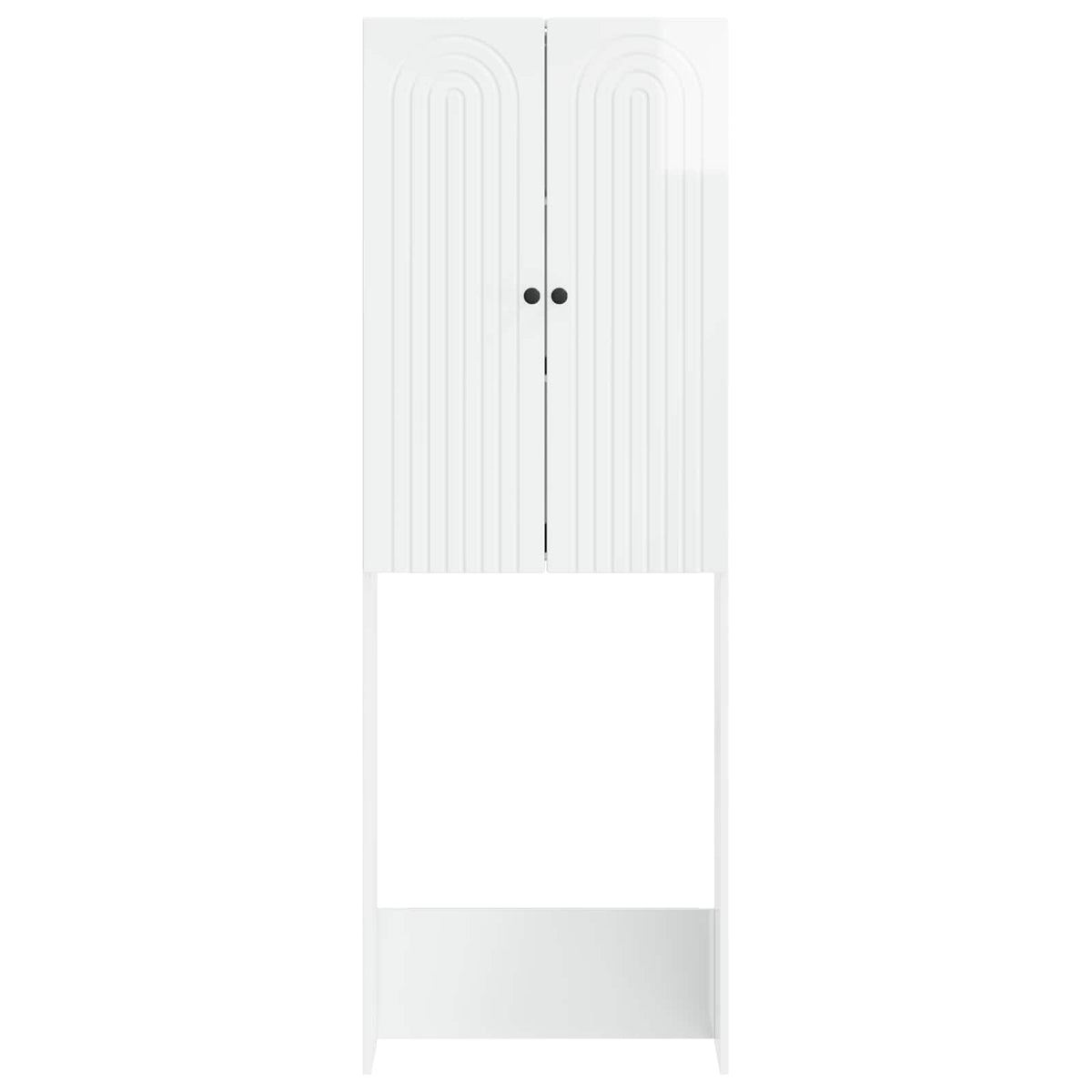 Toilet Cabinet ALKMAAR High Gloss White 66 x 25.5 x 190 cm
