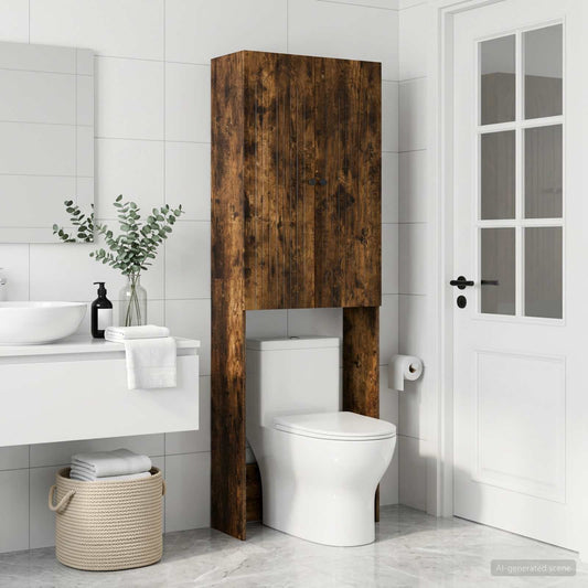 Toilet Cabinet ALKMAAR Smoked Oak 66 x 25.5 x 190 cm