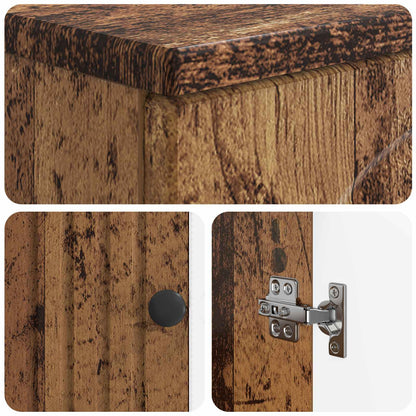 Toilet Cabinet ALKMAAR Old Wood 66 x 25.5 x 190 cm