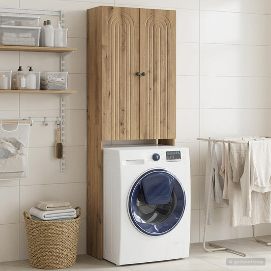 Toilet Cabinet ALKMAAR Artisan Oak 66 x 25.5 x 190 cm