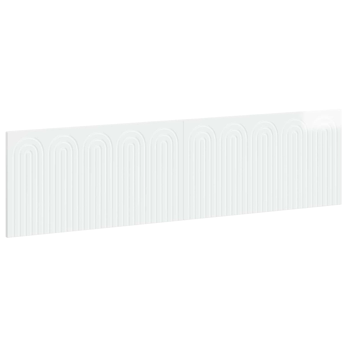 Wall-Mounted Headboard ALKMAAR High Gloss White Engineered Wood