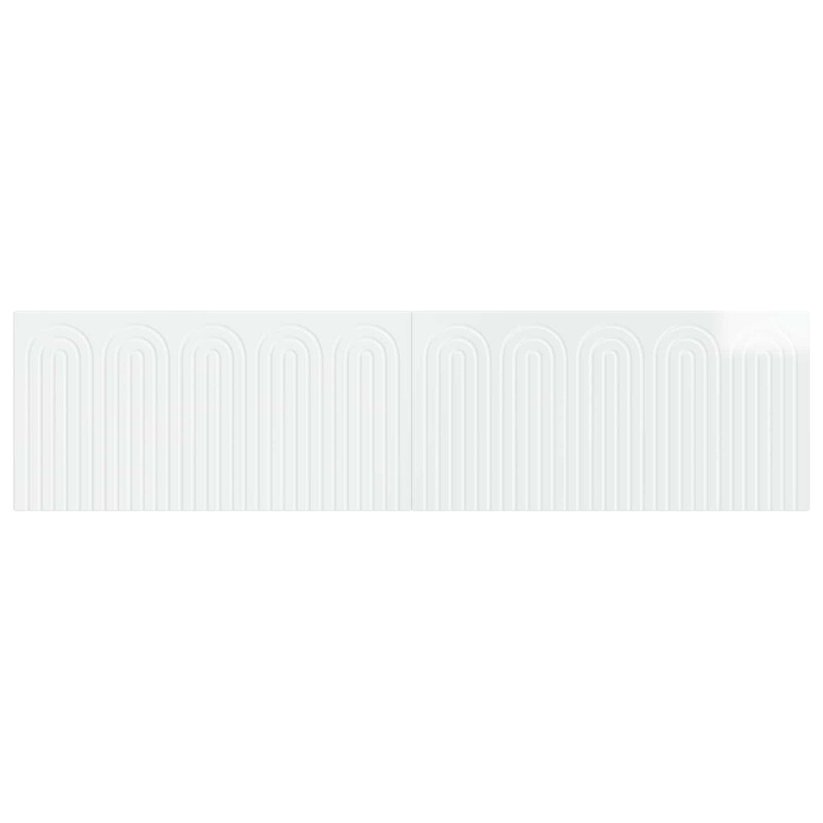 Wall-Mounted Headboard ALKMAAR High Gloss White Engineered Wood