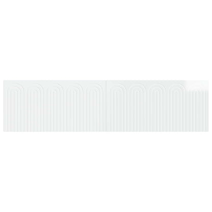 Wall-Mounted Headboard ALKMAAR High Gloss White Engineered Wood