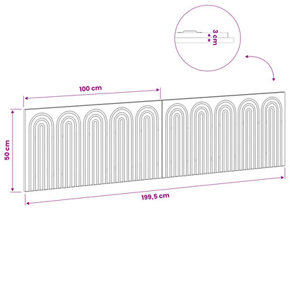 Wall-Mounted Headboard ALKMAAR High Gloss White Engineered Wood