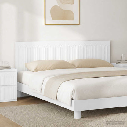 Wall-Mounted Headboard ALKMAAR White Engineered Wood