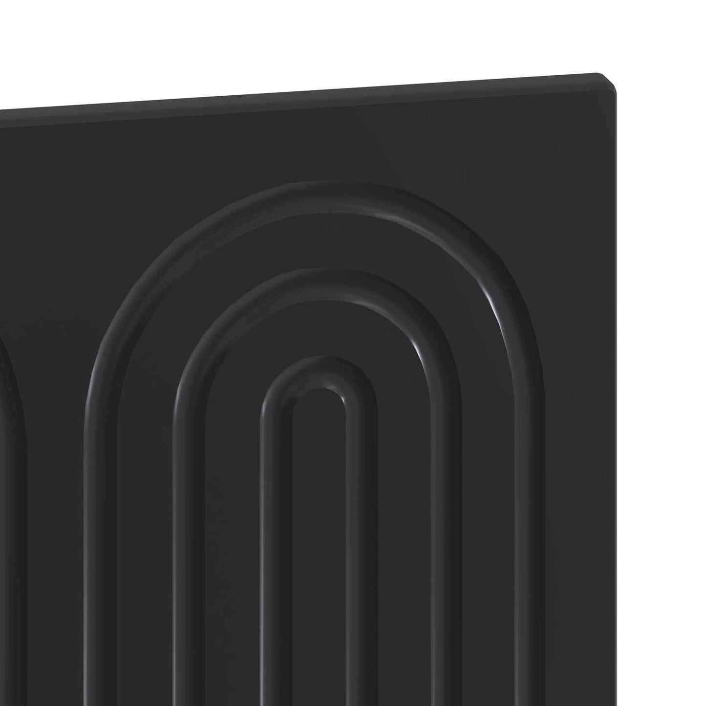 Wall-Mounted Headboard ALKMAAR Black Engineered Wood