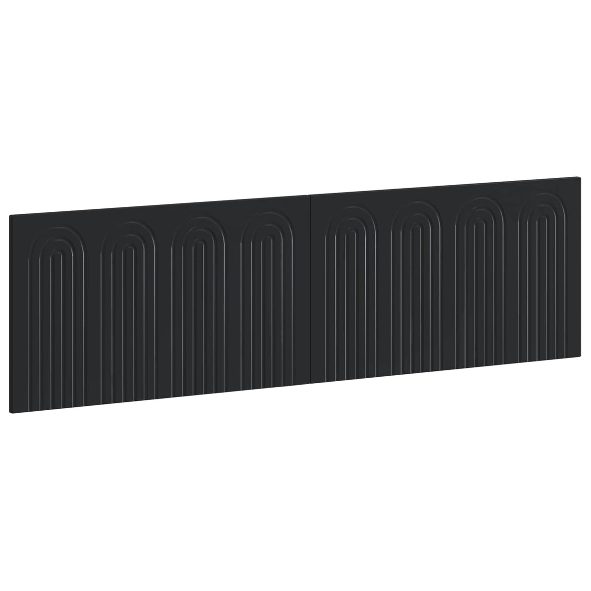 Wall-Mounted Headboard ALKMAAR Black Engineered Wood