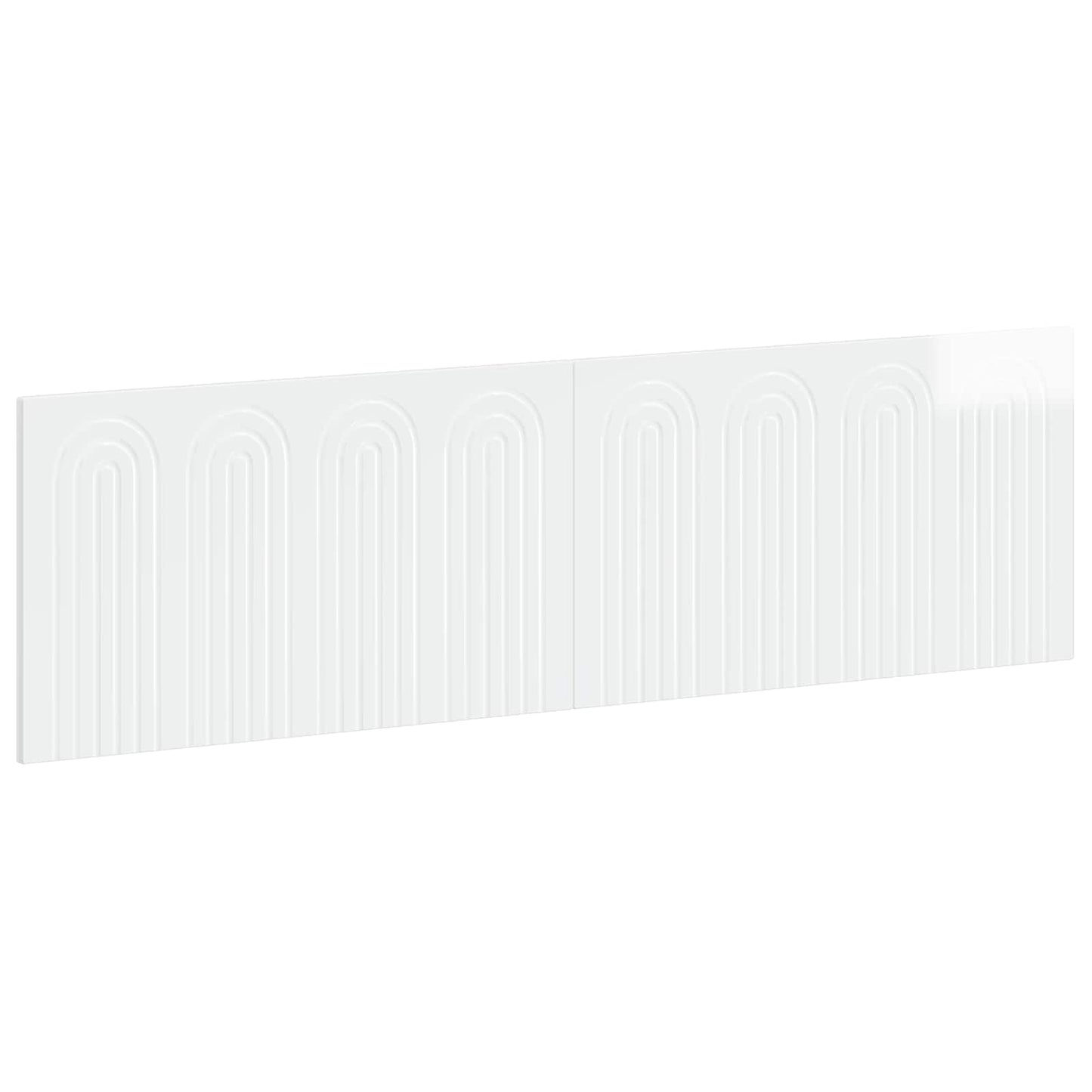 Wall-Mounted Headboard ALKMAAR High Gloss White Engineered Wood
