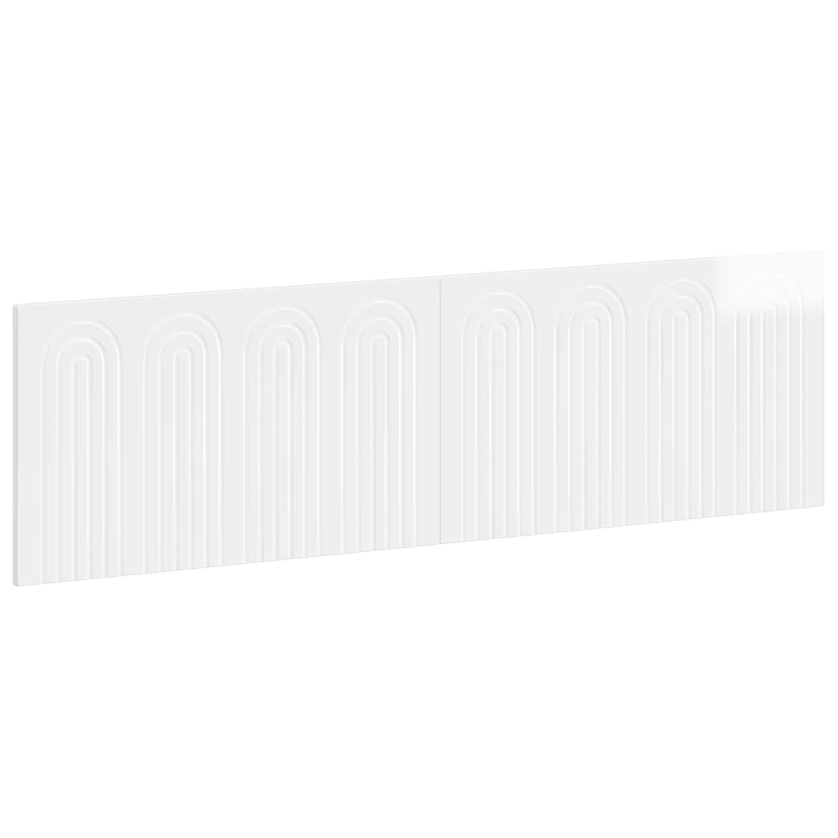 Wall-Mounted Headboard ALKMAAR High Gloss White Engineered Wood