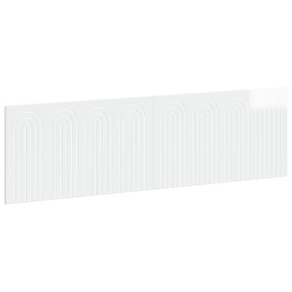 Wall-Mounted Headboard ALKMAAR High Gloss White Engineered Wood