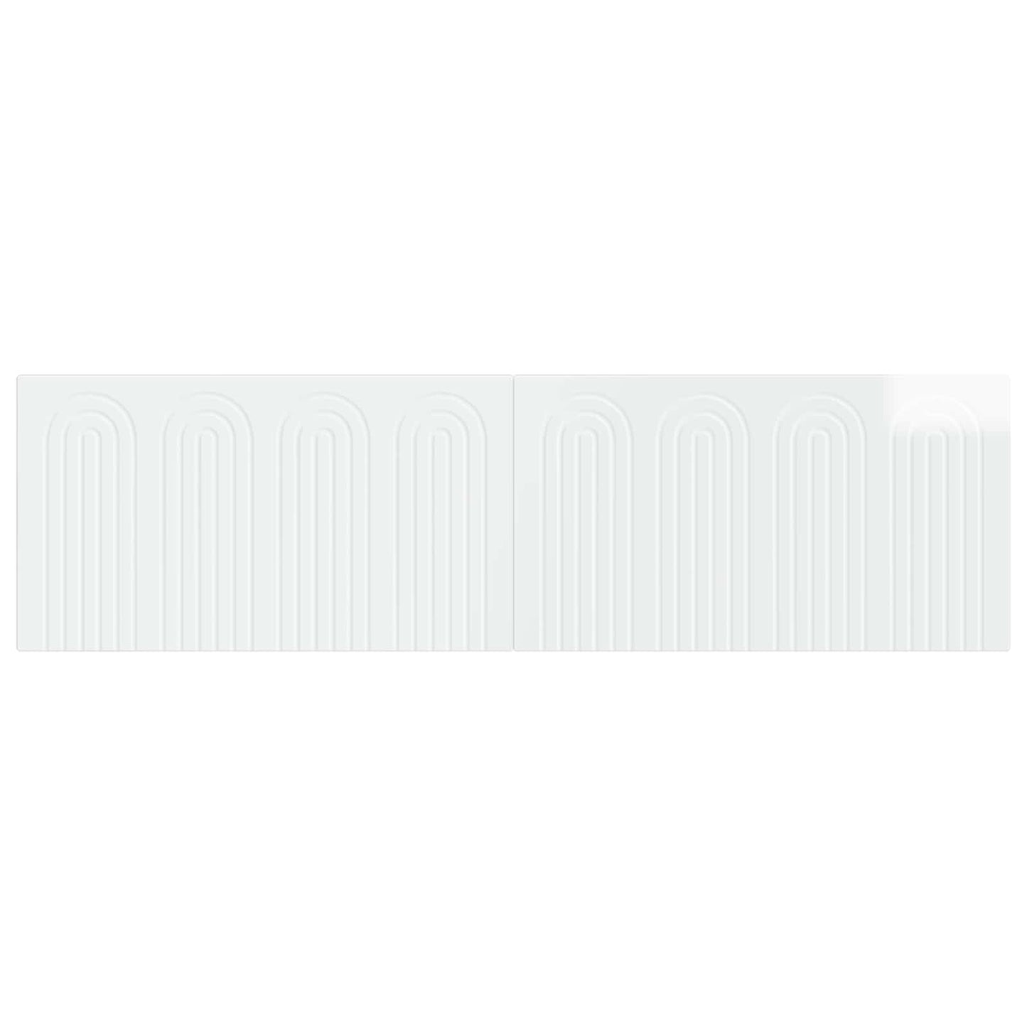 Wall-Mounted Headboard ALKMAAR High Gloss White Engineered Wood